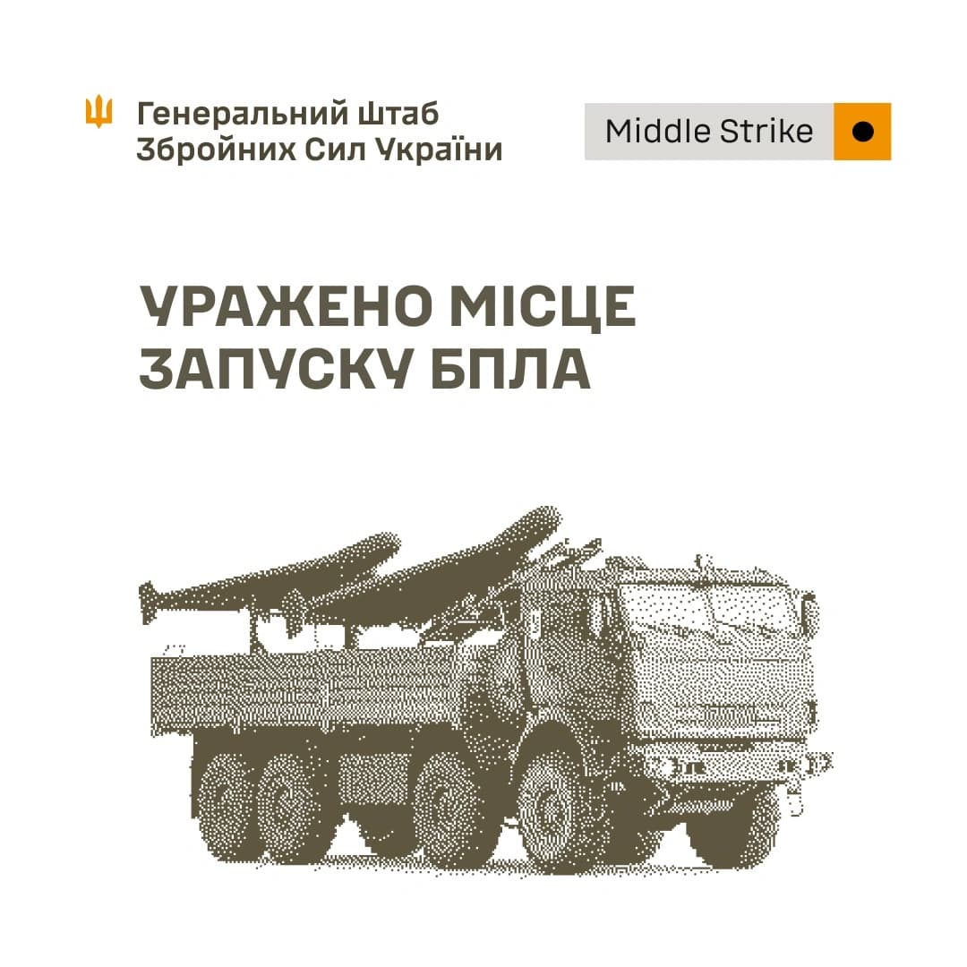 Уражено місце запуску БпЛА та об’єкти забезпечення російської армії